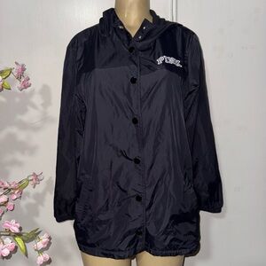 PINK Victoria's Secret Black Utility Jacket with Casual Fit